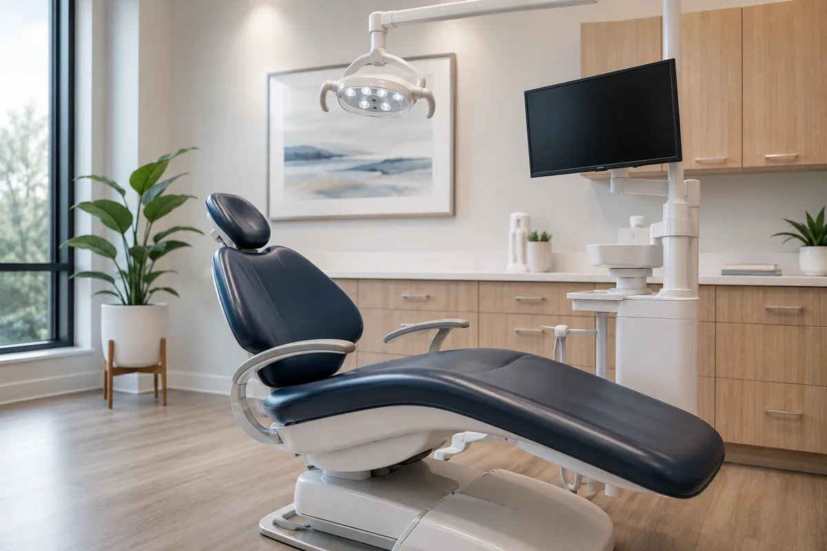 Dentist discussing the cost of a tooth extraction with a patient at Rabbit Creek Dental in Mobile, AL