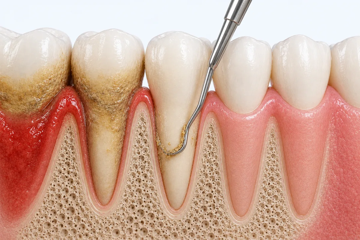Patient after a deep cleaning (scaling and root planing) at Rabbit Creek Dental in Mobile, AL