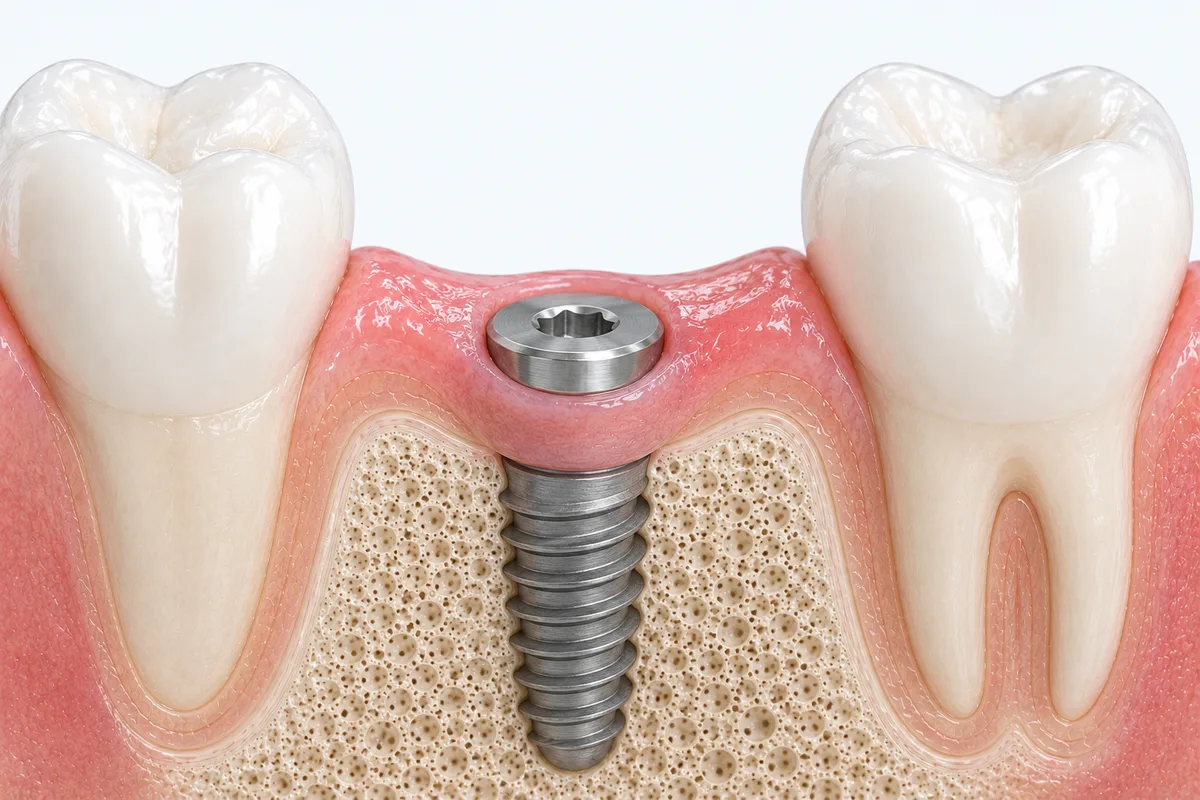 Recovering after dental implant surgery