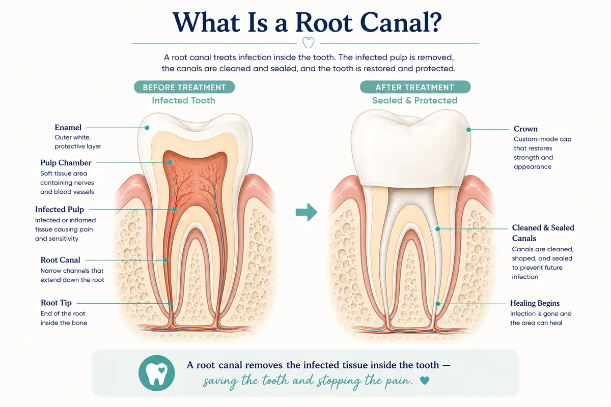 Patient comfortable during a root canal procedure at Rabbit Creek Dental in Mobile, AL