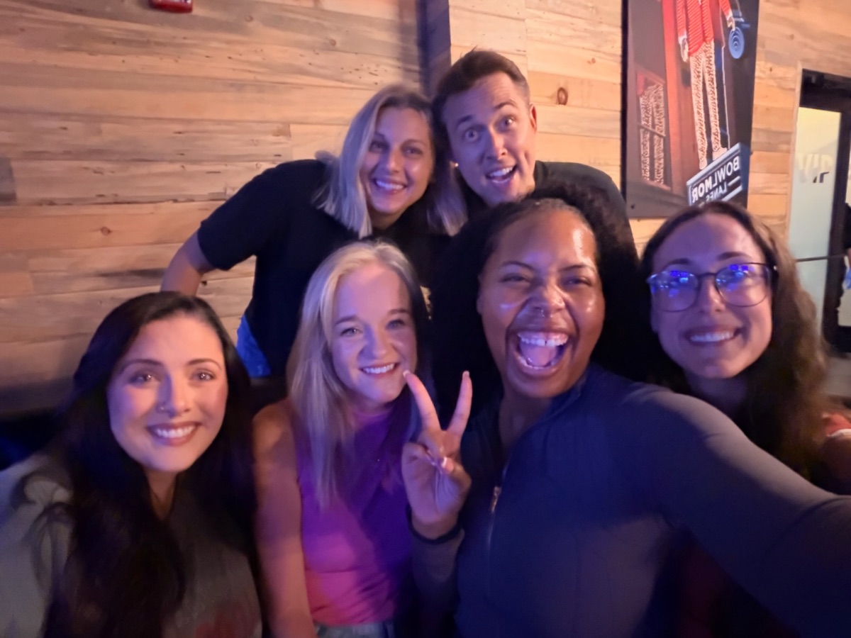 Rabbit Creek Dental team out bowling together, 2026