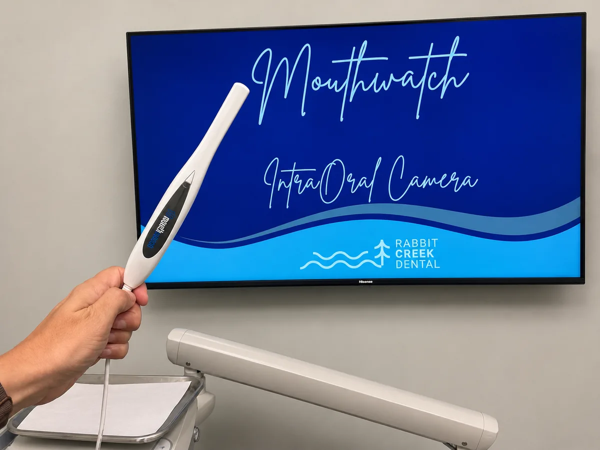 Mouthwatch intraoral camera used at Rabbit Creek Dental in Mobile, AL